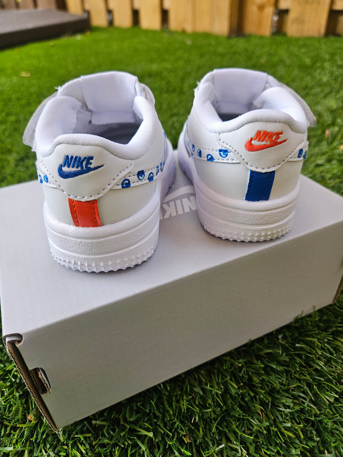 Blue Ms. Rachel-Inspired Toddler Nike Force 1 Low | Hand-Painted Easy On Sneakers